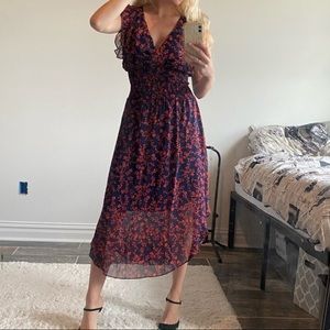 Vici Collection Chiffon Floral Midi Dress